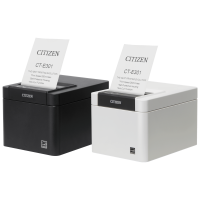 CT-E301, USB, 8 Punkte/mm (203dpi), Cutter, weiß