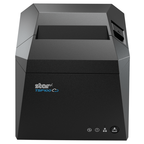 Star TSP143IV X4, CloudPRNT, 8 Punkte/mm (203dpi), Cutter, USB, USB-C, BT, Ethernet, WLAN, grau